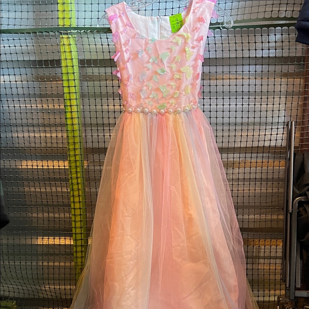 Princess Polly Pink and White Kids Formal Dress